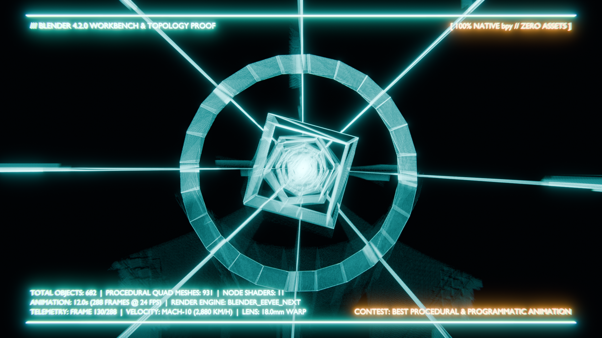 Blender Wireframe Topology Proof